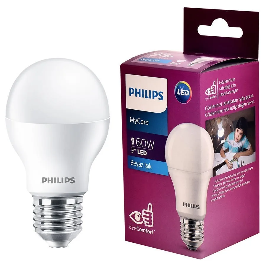 Philips Mycare 8w Led Beyaz Işık Ampul E27 6500k