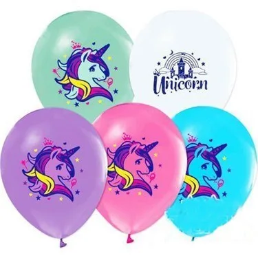 Nedi Baskılı Balon 12" Unıcorn 12"li 39044