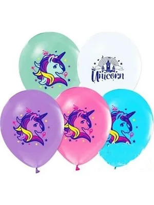 Nedi Baskılı Balon 12" Unıcorn 12"li 39044