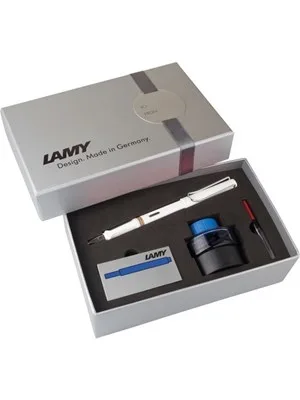 Lamy Safari Dolma Kalem+mürekkep+kartuş Beyaz 19bds-m