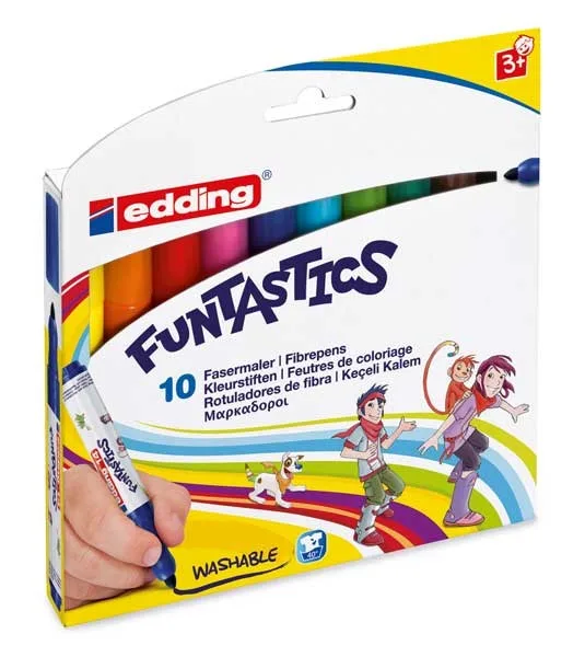 Edding Funtastıcs Jumbo Keçeli Kalem Boya 10 Renk Ed14k1099