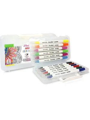 Alpino Ar-800186 Çift Yönlü Fırça Uçlu Keçeli Kalem Boya 12"li