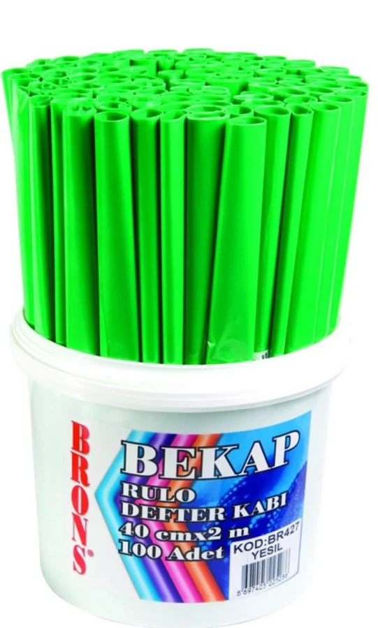 Brons 40x150 Cm Pp Rulo Kap Kağıdı Bekap Yeşil Br-467