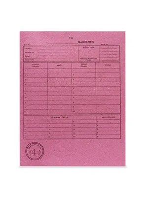 Ful 1.hamur Avukat Büro Dosyası 50 Li Pembe