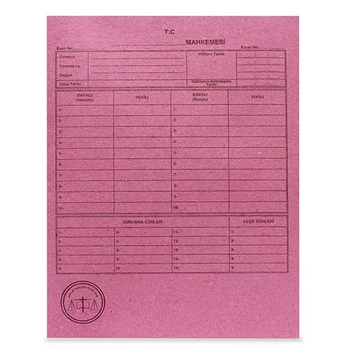 Ful 1.hamur Avukat Büro Dosyası 50 Li Pembe