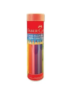 Faber Castell Jumbo Üçgen Kuruboya Kalemi 12"li Metal Tüp 5173116615