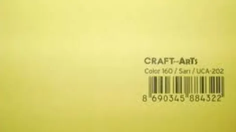 Craft Arts 50x70 160 Gr Fon Kartonu Sarı Uca-202