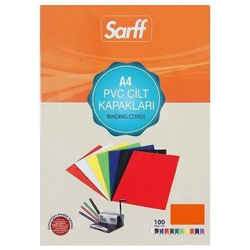 Sarff A4 160mic Pvc Cilt Kapağı 100"lü Kırmızı 15201015