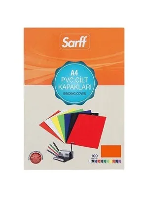 Sarff A4 160mic Pvc Cilt Kapağı 100"lü Kırmızı 15201015