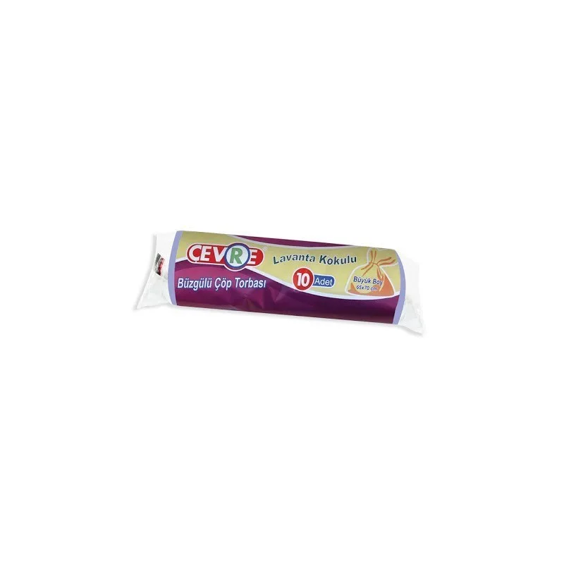 Ekomis 65x70 Cm Büzgülü Çilek Kokulu Büyük Boy Çöp Poşeti 10"lu 1312329