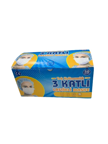 Emprime Üç Katlı Telli Tek Kullanımlık Maske 50''li