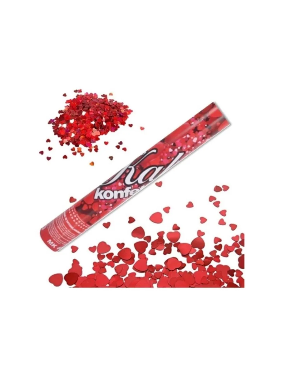Nedi 30 Cm Fıesta Konfeti Kalpli Kırmızı Fp-40007