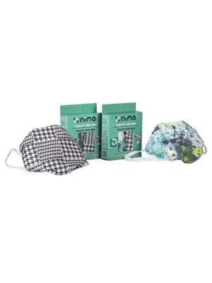 Nimo Yıkanabilir Kumaş Desenli Unisex Çocuk Maskesi 2'li