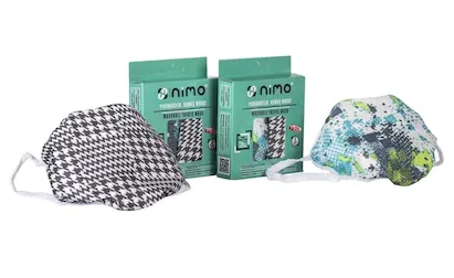 Nimo Yıkanabilir Kumaş Desenli Unisex Yetişkin Maskesi 2'li