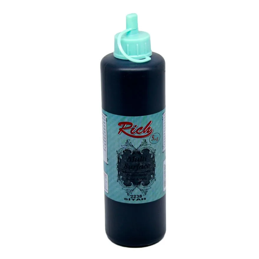 Rich 500 Cc Multı Surface Akrilik Boya 01238 Siyah