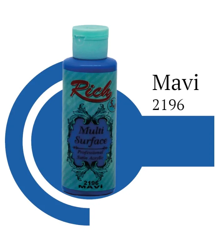 Rich 120 Cc Multı Surface Akrilik Boya 2196 Mavi