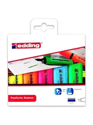 Edding Fosforlu Kalem Mavi E-344