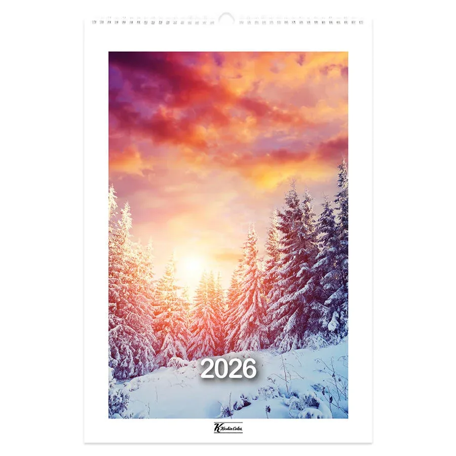 Keskin Color 31x43 Spiralli Duvar Takvimi Manzaralar 12yp 600125-99 (2026)