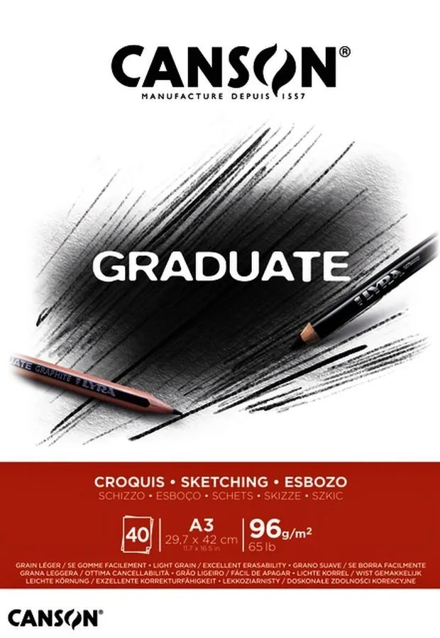 Canson Graduate A3 96 Gr 40yp Çizim Sketch Defter Cangrad 400110363