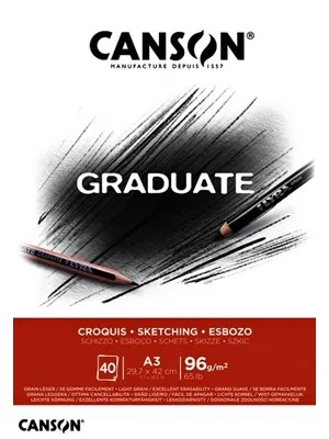 Canson Graduate A3 96 Gr 40yp Çizim Sketch Defter Cangrad 400110363