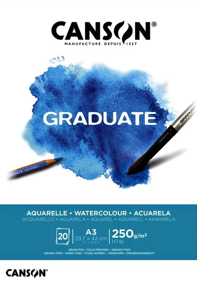 Canson Graduate A3 250 Gr 20sy Aquarelle Sketch Defter Cangrad 400110375