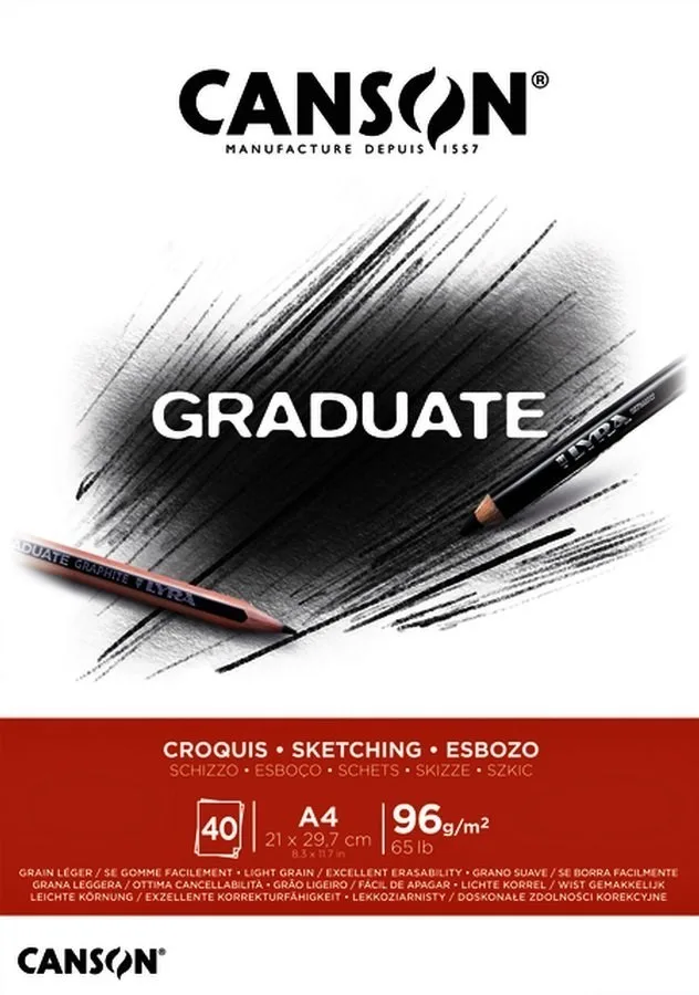 Canson Graduate A4 96 Gr 40yp Çizim Sketch Defter Cangrad 400127604