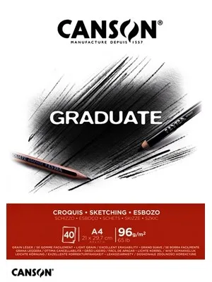 Canson Graduate A4 96 Gr 40yp Çizim Sketch Defter Cangrad 400127604