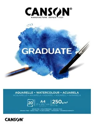 Canson Graduate A4 250 Gr 20sy Aquarelle Sketch Defter Cangrad 400127657