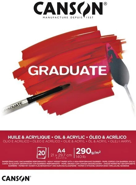 Canson Graduate A4 290 Gr 20sy Yağlı Boya ve Akrilik Çizim Sketch Defter Cangrad 400127673