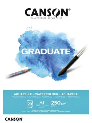 Canson Graduate A5 250 Gr 20sy Aquarelle Sketch Defter Cangrad 400127655