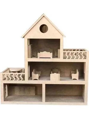 Aka Ahşap Barbi Evi Brby 02