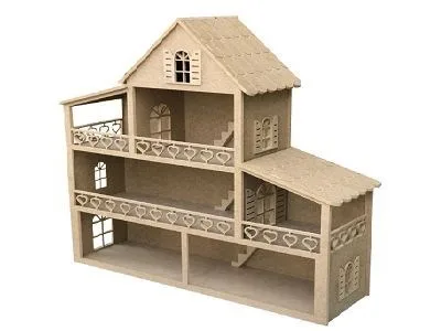 Aka Ahşap Barbi Evi Brby 01