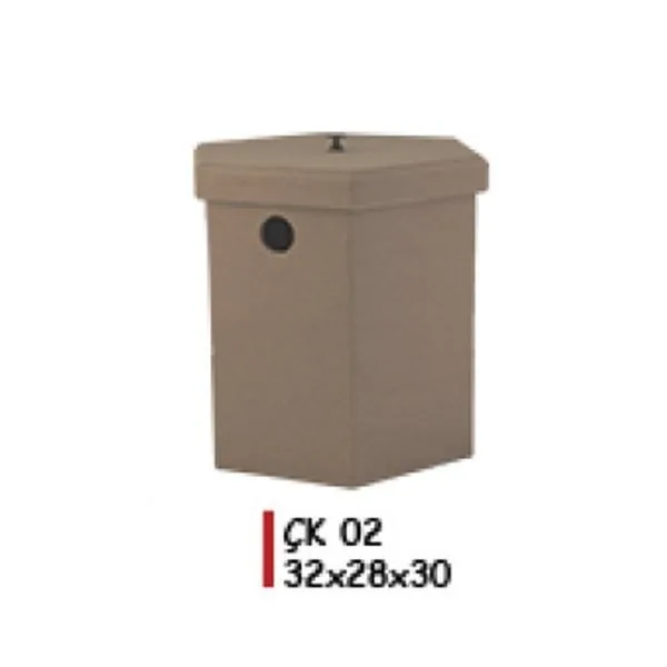 Aka Ahşap Çöp Kovası Çk 02
