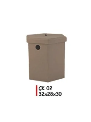 Aka Ahşap Çöp Kovası Çk 02