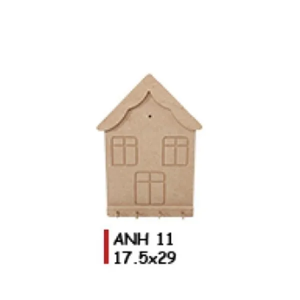 Aka Ahşap 17.5x29x1 Cm Ev Şekilli Anahtarlık Anh 11