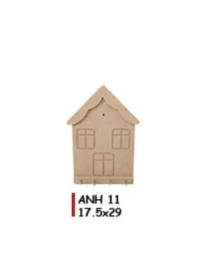 Aka Ahşap 17.5x29x1 Cm Ev Şekilli Anahtarlık Anh 11