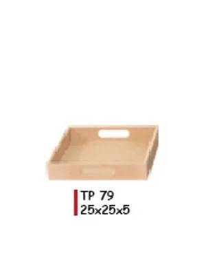 Aka Ahşap 25x25x5 Kare Tepsi Tp 79