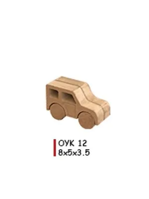 Aka Ahşap Oyuncak Obje Araba Oyk12