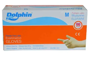 Dolphin Lateks Muayene Eldiveni Pudrasız Medium 100"lü