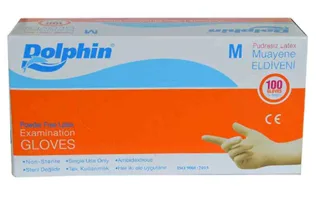 Dolphin Lateks Muayene Eldiveni Pudrasız Medium 100"lü