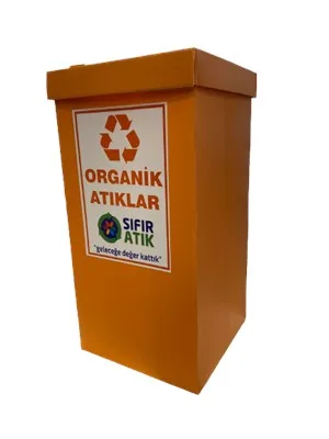 Üçgen 35x35x70 Geri Dönüşüm Kutusu Dönüşümsüz Atıklar\siyah