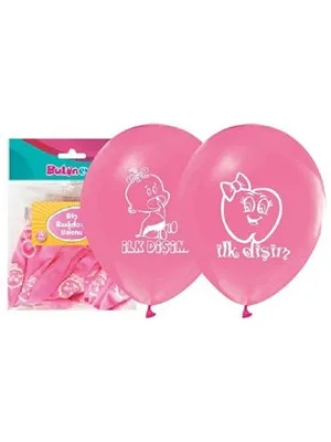 Nedi Baskılı Balon Diş Buğdayı Pembe 16"lı 7430