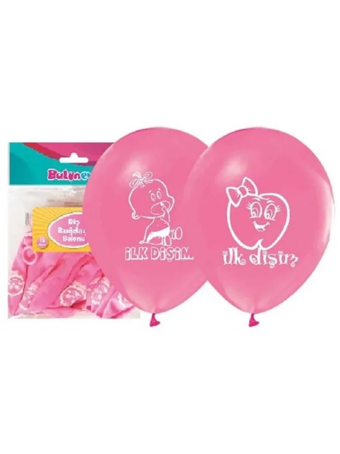 Nedi Baskılı Balon Diş Buğdayı Pembe 16"lı 7430