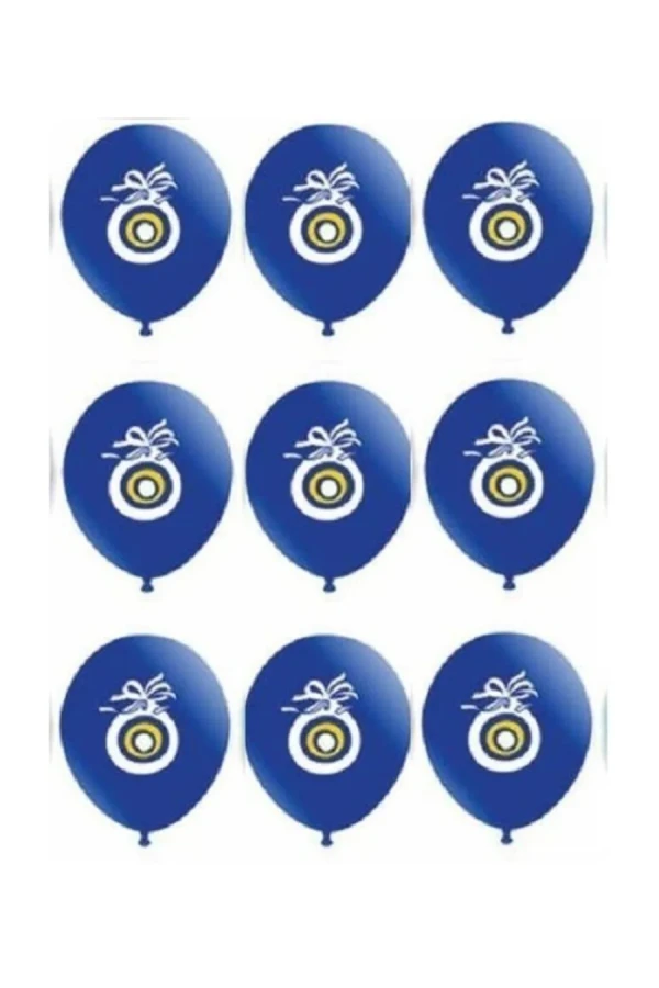 Nedi Baskılı Balon Nazar Boncuğu Mavi 16"lı 7058