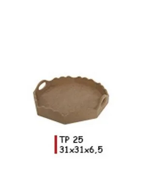 Aka Ahşap 31x31x6.5 Tepsi Tp 25