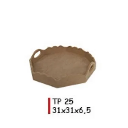 Aka Ahşap 31x31x6.5 Tepsi Tp 25