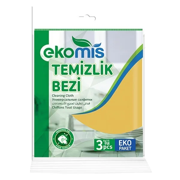 Ekomis Mikrofiber Temizlik Bezi 3"lü 1312110
