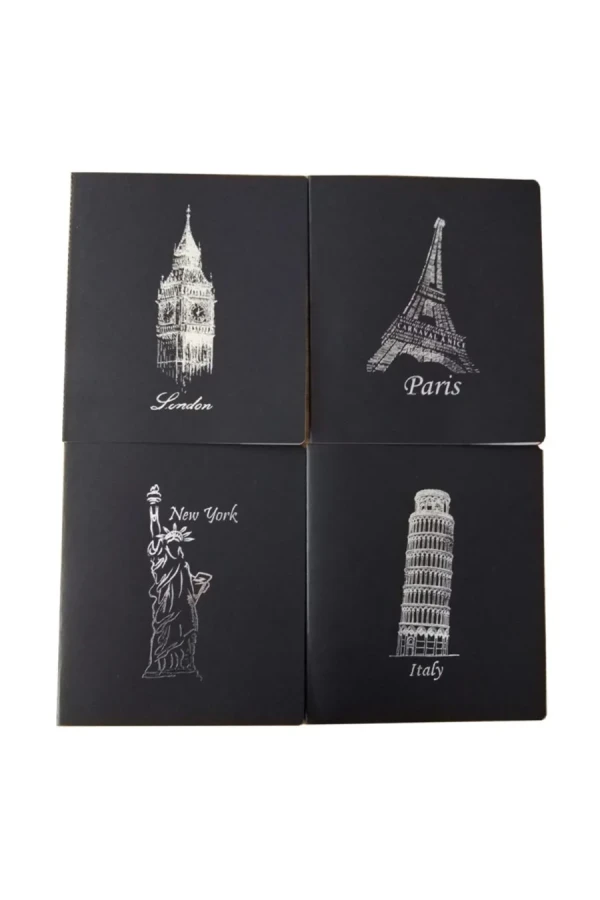 Lizy 20x22 40\1 Ivory Siyah Karton Kapak Defter Syh22