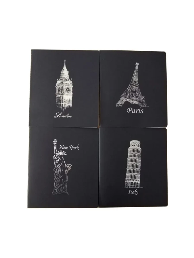 Lizy 20x22 40\1 Ivory Siyah Karton Kapak Defter Syh22
