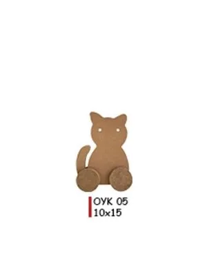 Aka Ahşap 10x15 Oyuncak Obje Kedi Oyk 05